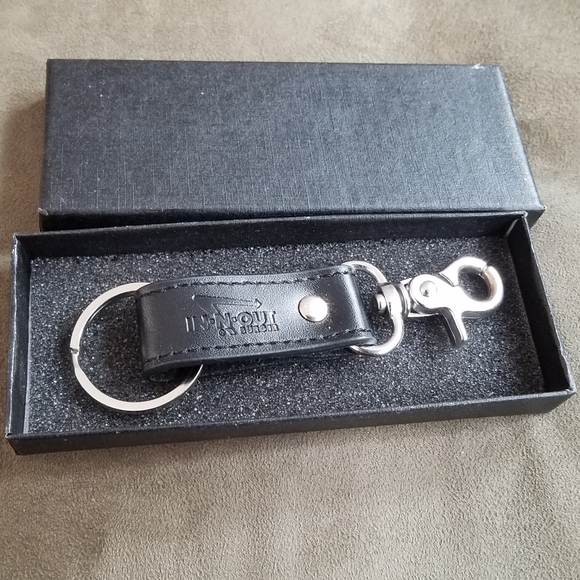 In n Out Burger Other - In N Out Burger Black Leather Keychain/Fob